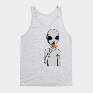 Alien eat pizza Tank Top